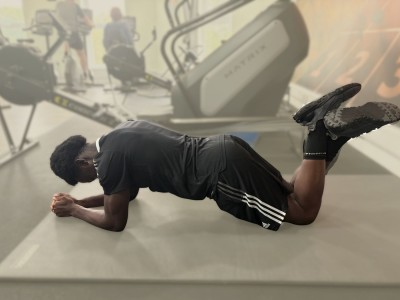 1. Cross-Leg Plank